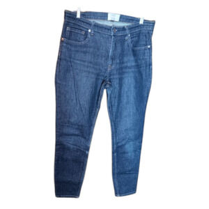 Everlane Women 30 Regular Dark Wash Straight Leg Mid Rise Stretch Denim Jeans